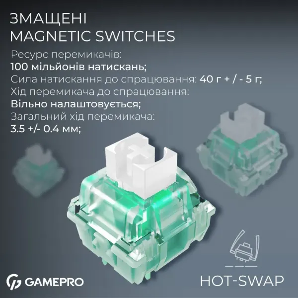Клавіатура GamePro Asgard Valhalla MAX 75% Magnetic switches (Black) (UA