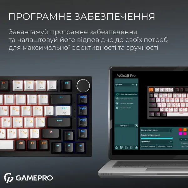 Клавіатура GamePro Asgard Valhalla MAX 75% Magnetic switches (Black) (UA