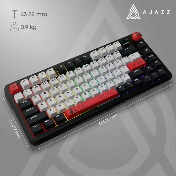 Клавіатура ігрова Ajazz AK820 MAX Avocado Switch (Black) (AK820MAX-AS-BG) (UA)