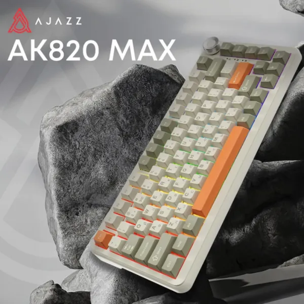 Клавіатура ігрова Ajazz AK820 MAX Flying Fish Switch (Retro) (AK820MAX-FF-R) (UA)