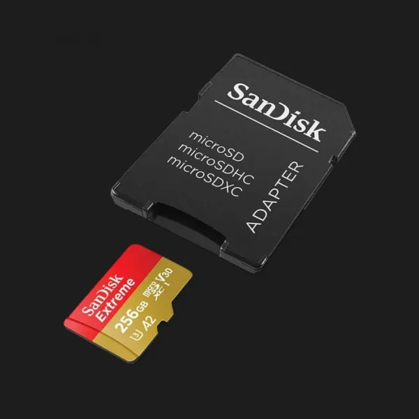 Карта пам'яті SanDisk Extreme A2 microSDXC 256Gb UHS-1 U3 V30 + Adapter SD