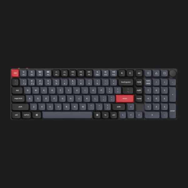 Ігрова клавіатура Keychron K17 Pro 103 Key White Led Gateron MX 2.0 Red (Black) (K17P-A1-UA)