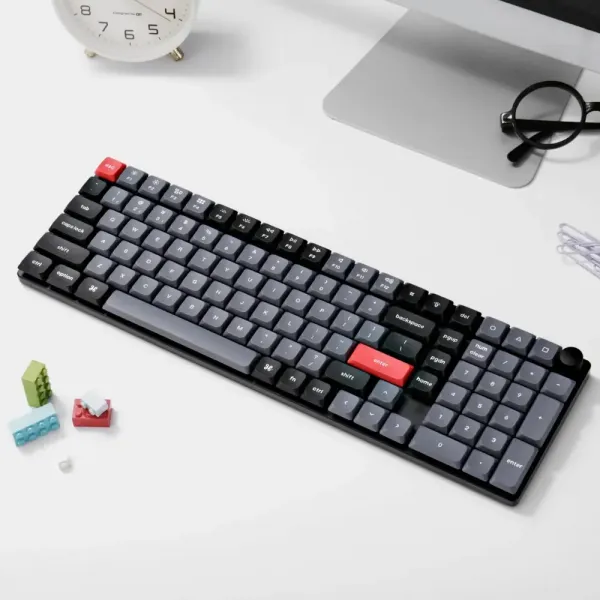 Ігрова клавіатура Keychron K17 Pro 103 Key White Led Gateron MX 2.0 Red (Black) (K17P-A1-UA)