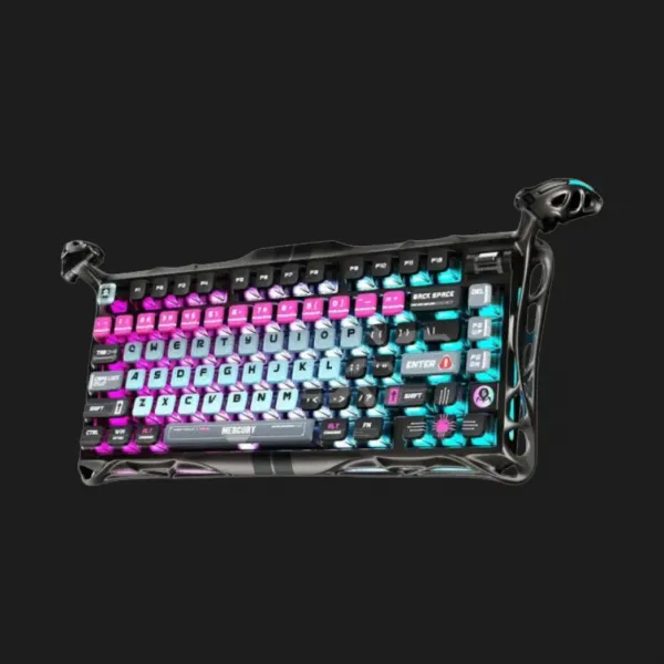 Ігрова клавіатура магнітна GravaStar Mercury V75 Pro 80keys Magnetic Jade Gaming 8K USB-A RGB Cyberpunk (Gray)