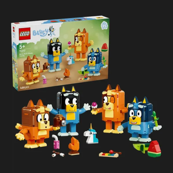 Конструктор LEGO Bluey Сім'я Блуї з кубиків (11217)