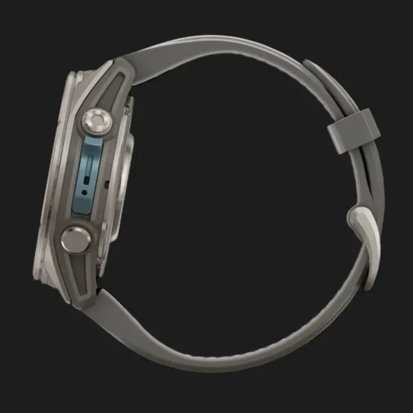 Garmin Fenix 9 43mm AMOLED Sapphire Titanium with Pebble Gray Silicone Band
