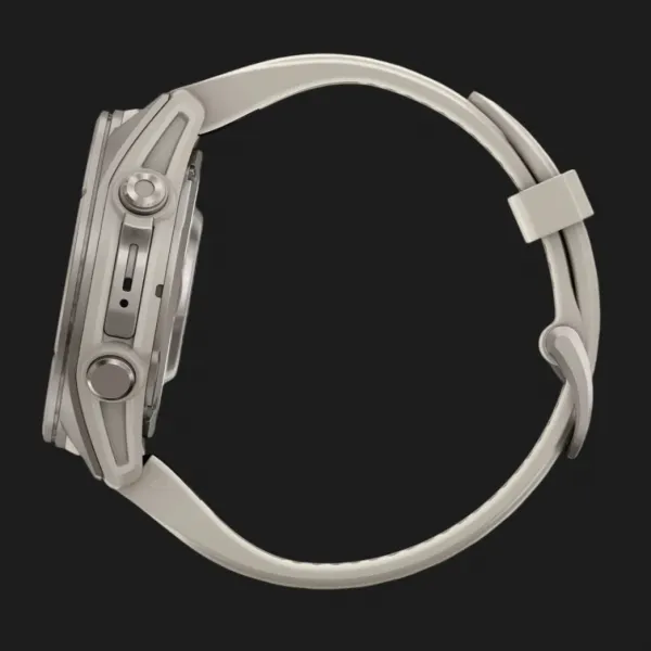 Garmin Fenix 9 43mm AMOLED Sapphire Titanium with Fog Gray Silicone Band