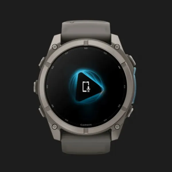 Garmin Fenix 9 51mm AMOLED Sapphire Titanium with Pebble Gray Silicone Band