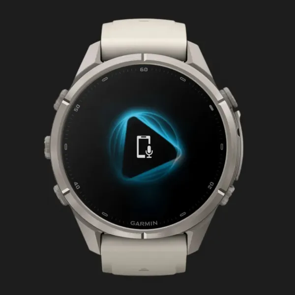 Garmin Fenix 9 Pro 43mm AMOLED Sapphire Titanium with Fog Gray/Dark Sandstone Silicone Band