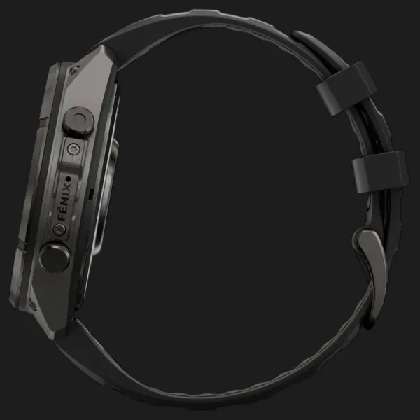 Garmin Fenix 9 Pro 47mm AMOLED Sapphire Carbon Gray DLC Titanium with Black/Pebble Gray Silicone Band