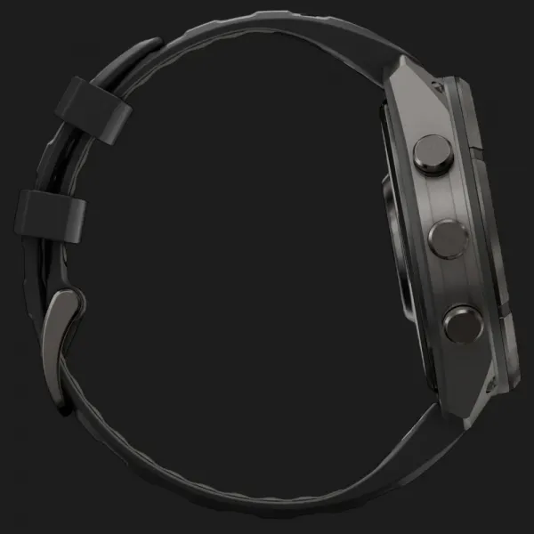 Garmin Fenix 9 Pro 47mm AMOLED Sapphire Carbon Gray DLC Titanium with Black/Pebble Gray Silicone Band