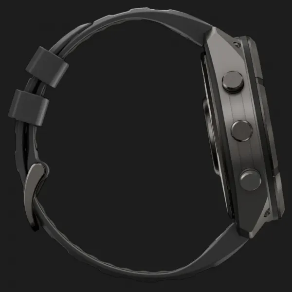 Garmin Fenix 9 Pro 51mm LTE AMOLED Sapphire Carbon Gray DLC Titanium with Black/Pebble Gray Silicone Band
