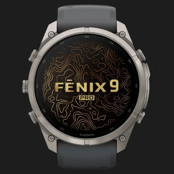 Garmin Fenix 9 Pro 51mm LTE AMOLED Sapphire Titanium with Graphite/Black Silicone Band