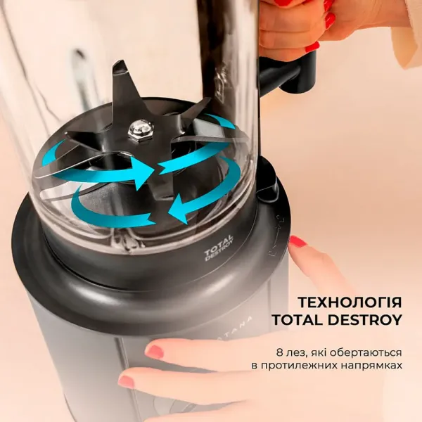 Блендер стаціонарний Cecotec Grand Katana 2700MAX Total Destroy Screen B (CCTC-03986) (Black)
