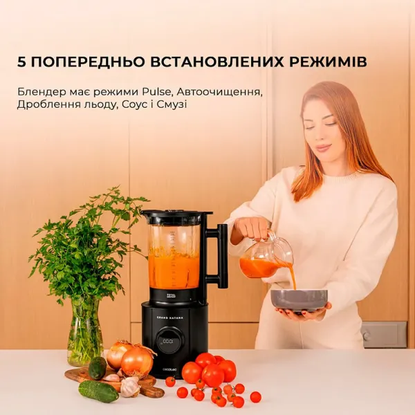 Блендер стаціонарний Cecotec Grand Katana 2700MAX Total Destroy Screen B (CCTC-03986) (Black)