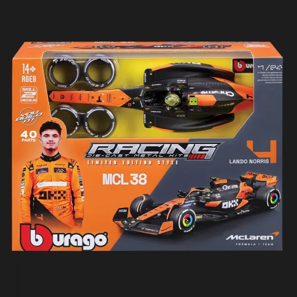 Авто-конструктор Bburago — McLaren MCL38 #4 (1:24) (18-28511)