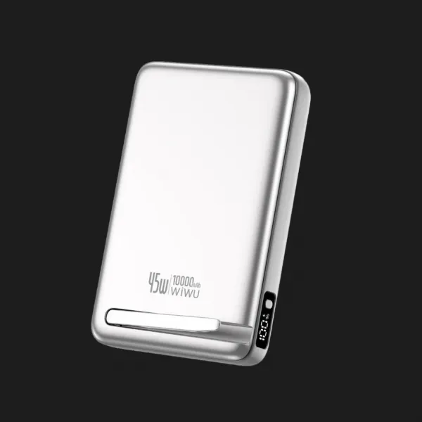Зарядний пристрій Power Bank WiWU Mega Pro Qi2 10000mAh, 45W, Wi-P090 (Silver)