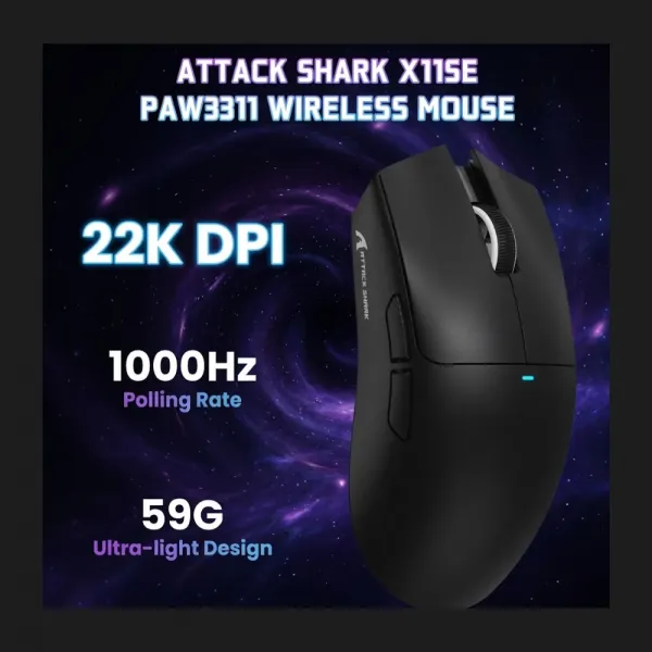 Ігрова миша Attack Shark X11SE (Black) (UA)