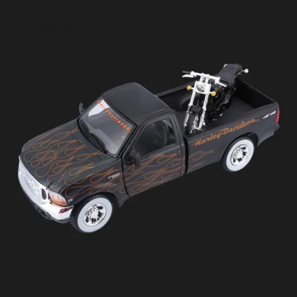 Набір Maisto Harley-Davidson: машинка (1:27) 1999 Ford F-350 Super Duty Pickup, мотоцикл (1:24) (32181)