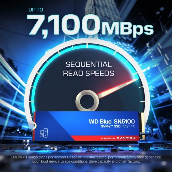 Накопичувач SSD WD Blue SN5100 4 TB (WDS400T5B0E-00CPE0)