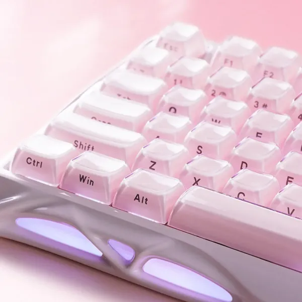 Клавіатура механічна GravaStar Mercury K1 80keys, GravaStar x Kailh Cheery Pink, EN, BT/WL/USB (Sakura Pink)