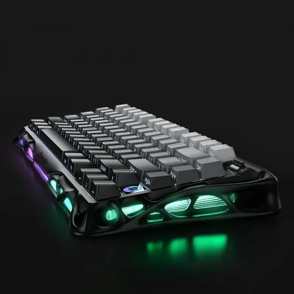 Клавіатура механічна GravaStar Mercury K1 80keys, GravaStar x Kailh Cheery Pink, EN, BT/WL/USB (Black)