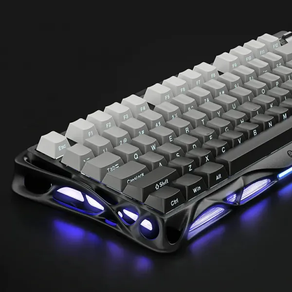 Клавіатура механічна GravaStar Mercury K1 80keys, GravaStar x Kailh Cheery Pink, EN, BT/WL/USB (Black)