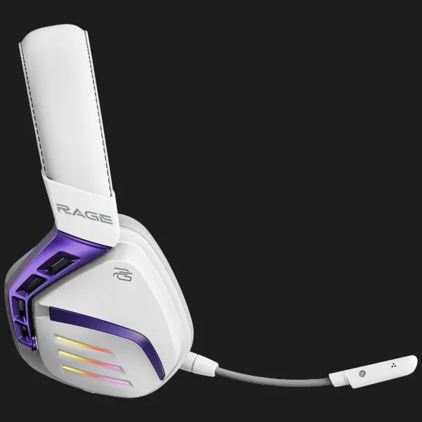 Бездротова ігрова гарнітура Proove Gaming Rage (APP) (White/Purple) (UA)