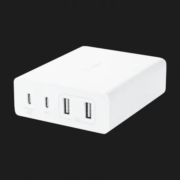 Зарядний пристрій Belkin 4-Port GaN 108W 2x USB-C, 2x USB-A (White)