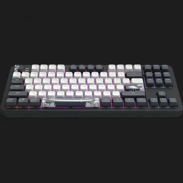 Клавіатура ігрова Dark Project ALU87 Bushido ENG/UA (Black/White) (UA)