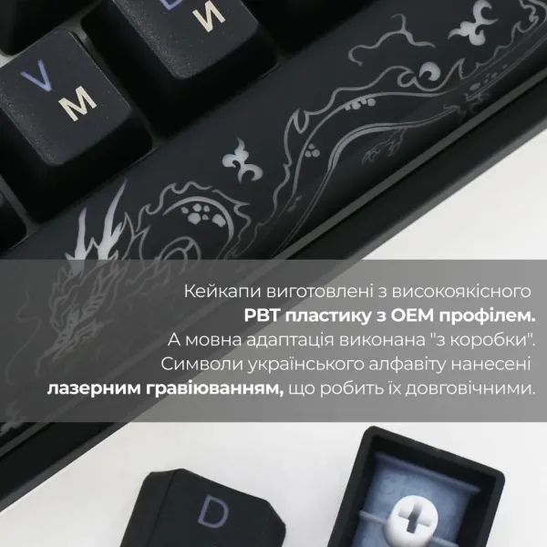 Клавіатура ігрова Ducky One 3 Cherry MX Silent red RGB (Black) (UA)