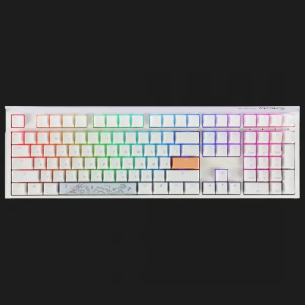 Клавіатура ігрова Ducky One 3 Cherry MX Blue RGB (White) (UA)