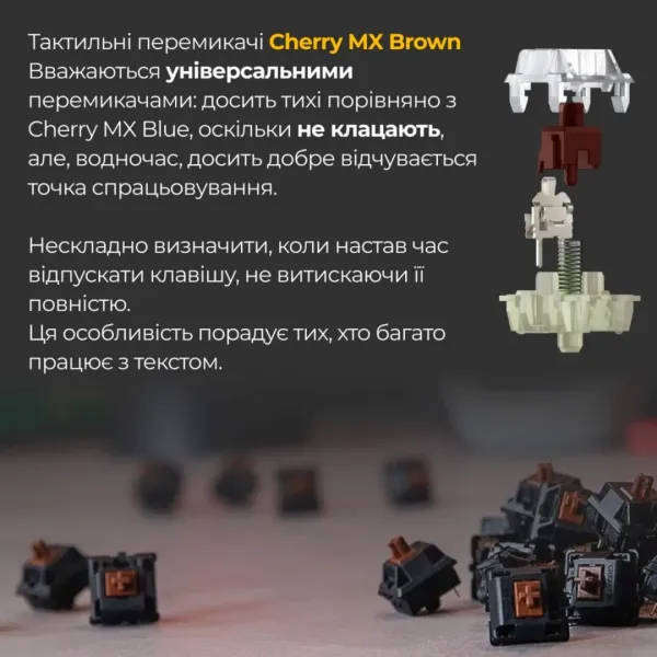 Клавіатура ігрова Ducky One 3 TKL Cherry MX Brown (Matcha Cream) (UA)
