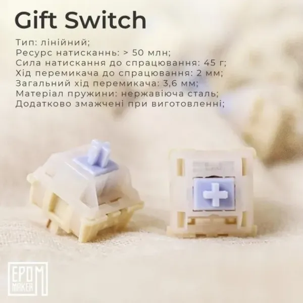 Клавіатура ігрова Epomaker AK820 Pro Gift Switch (Black) (UA)
