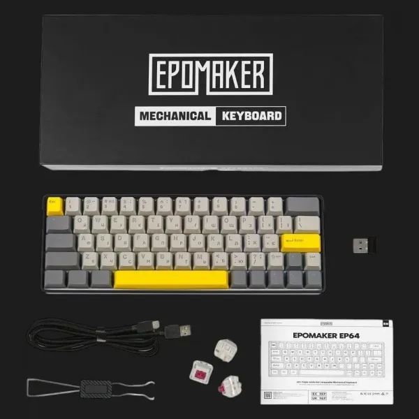Клавіатура ігрова Epomaker EP64 Mulan (Black) (UA)