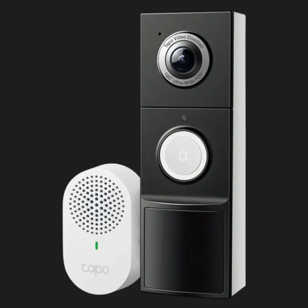 Розумний відеодзвоник з акумулятором TP-LINK Tapo D235 (Black/White) (UA)