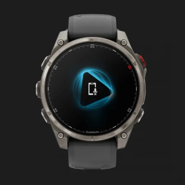 Garmin Fenix 8 Pro 47mm AMOLED Sapphire Titanium with Graphite/Black Silicone Band
