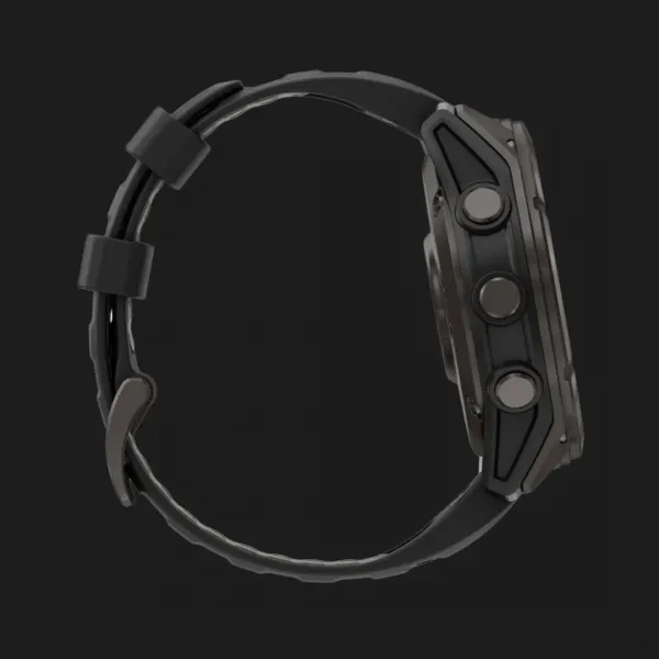 Garmin Fenix 8 Pro 51mm AMOLED Sapphire Carbon Gray DLC Titanium with Black/Pebble Gray Silicone Band