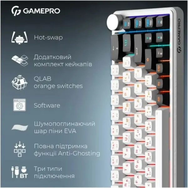 Клавіатура GamePro Asgard Valhalla (MK210W Pro) (White) (UA)